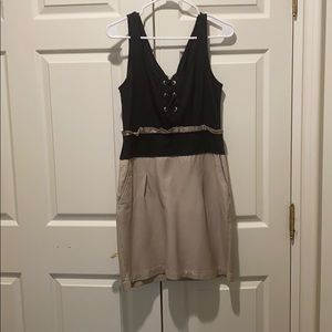 Black and Tan leather dress. Worn once, size M